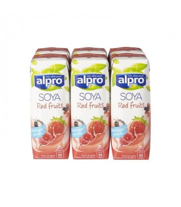 Alpro soya drink fruits rouges brique 6x25cl - CHOCKIES