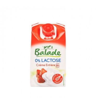 Balade 0% lactose crème entière 34% 250 ml