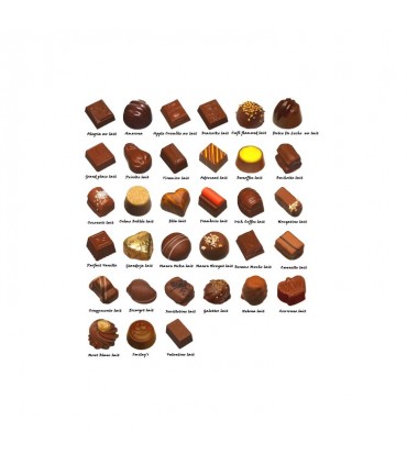 Valentino ballotin milk chocolate pralines assortment 500 gr