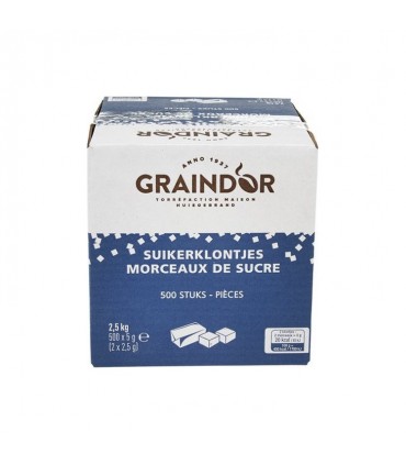 Graindor sucre morceaux emb. individuel 500 pc