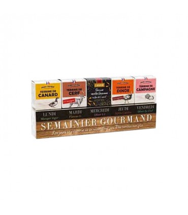 Semainier Gourmand 5 terrines pâté 5x 65 gr