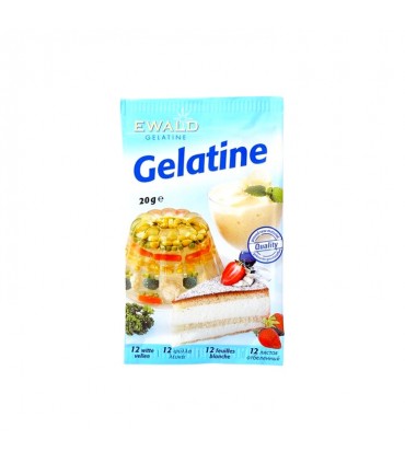 Ewald 12 sheets of edible gelatin 20 gr