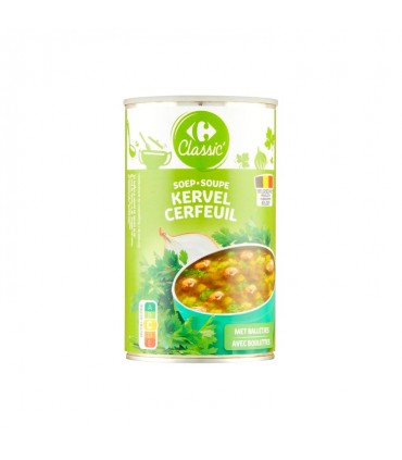 Carrefour Classic soup chervil meatballs 460 ml