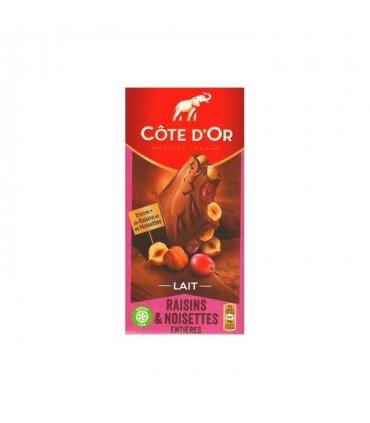 Côte d'Or lait raisins noisettes entières 180 gr CHOCKI