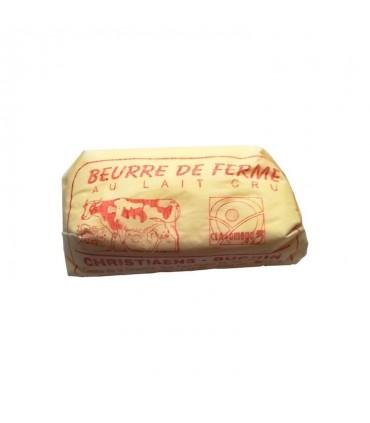 Beurre de ferme au lait cru 250 gr Chockies belgique