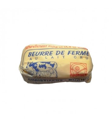 Beurre de ferme au lait cru salé 250 gr Chockies belge