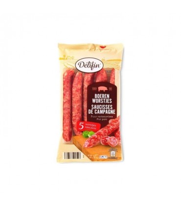 A/ Délifin saucisses campagne 5 pcs 275 gr CHOCKIES