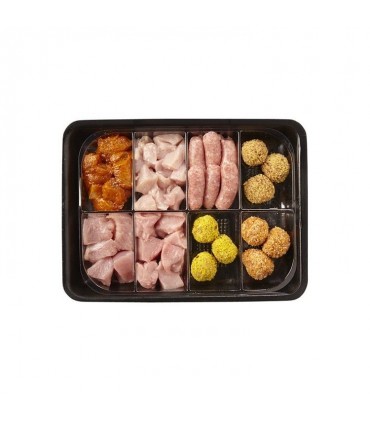 Plateau de viandes mixtes pour fondue +/- 1 kg  - 1