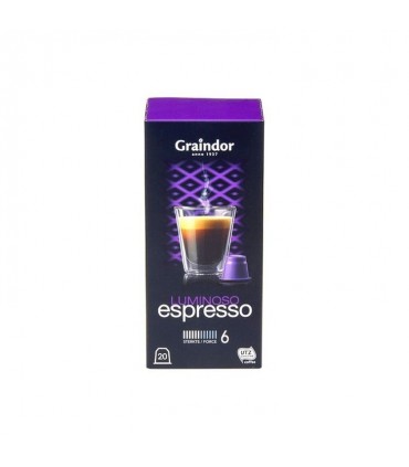 Graindor café Espresso Luminoso 20 capsules CHOCKIES