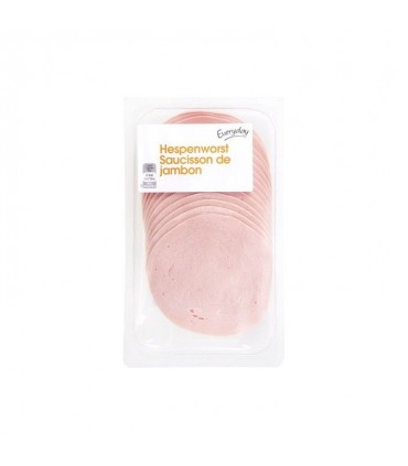 46/5000
Everyday ham sausage slices ± 200 gr