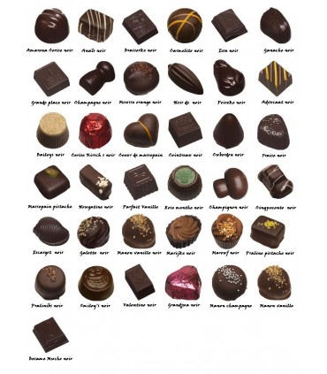 assortiment pralines noir