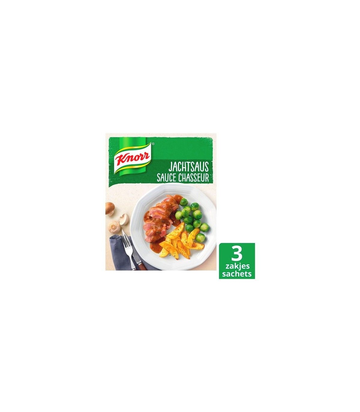 Knorr sauce chasseur vegan sachet 3x 26 gr chockies belgique