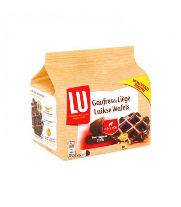 LU 5 dark chocolate Cote d'Or Liege waffles 225 gr