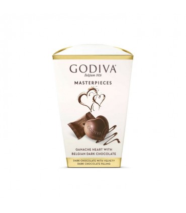 D - Godiva dark chocolate heart pralines dark chocolate ganache 117 gr